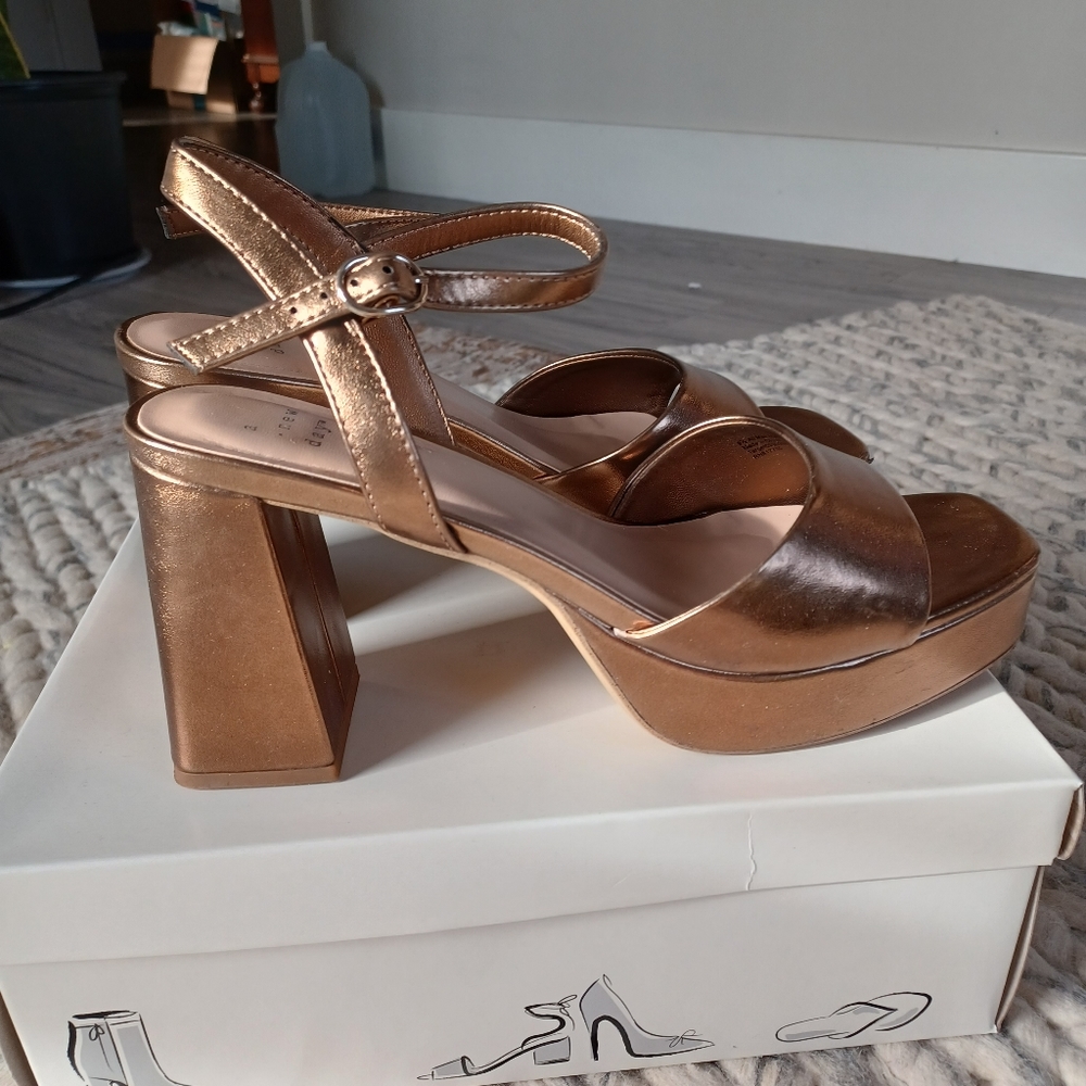 A New Day Platform Gold Heels